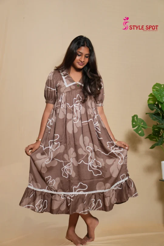 Brown Bloom Maxi