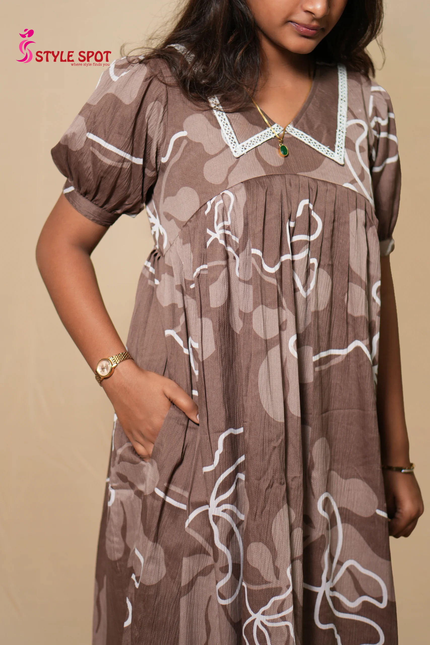 Brown Bloom Maxi - Image 3
